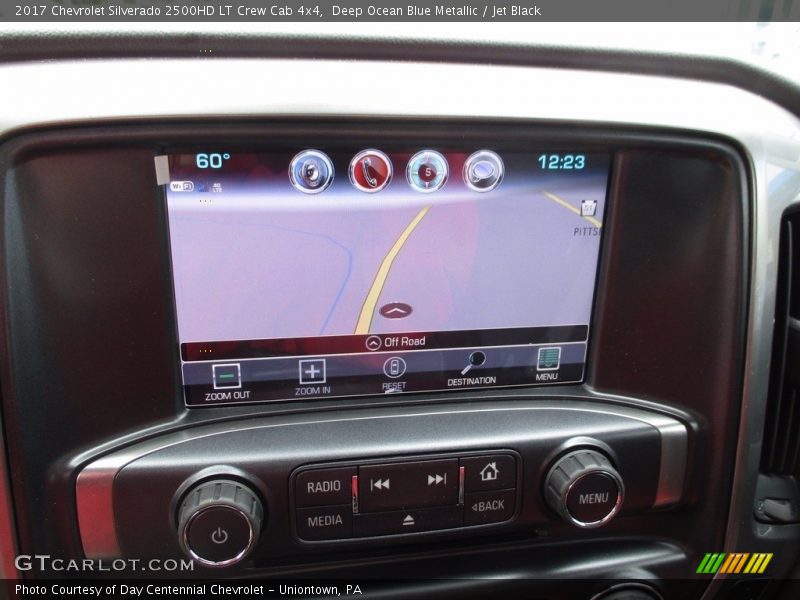 Deep Ocean Blue Metallic / Jet Black 2017 Chevrolet Silverado 2500HD LT Crew Cab 4x4