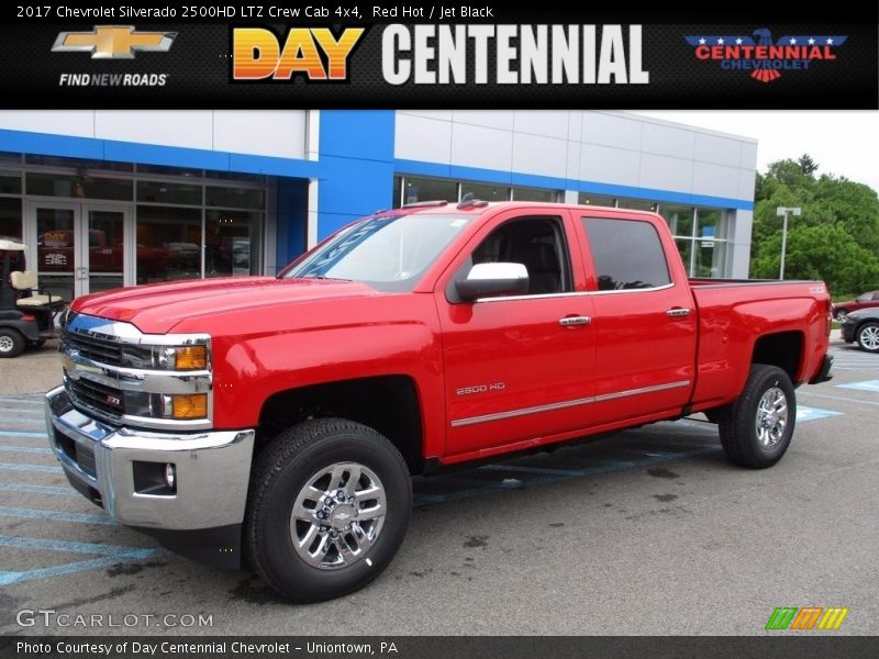 Red Hot / Jet Black 2017 Chevrolet Silverado 2500HD LTZ Crew Cab 4x4