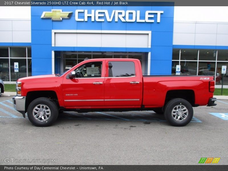 Red Hot / Jet Black 2017 Chevrolet Silverado 2500HD LTZ Crew Cab 4x4