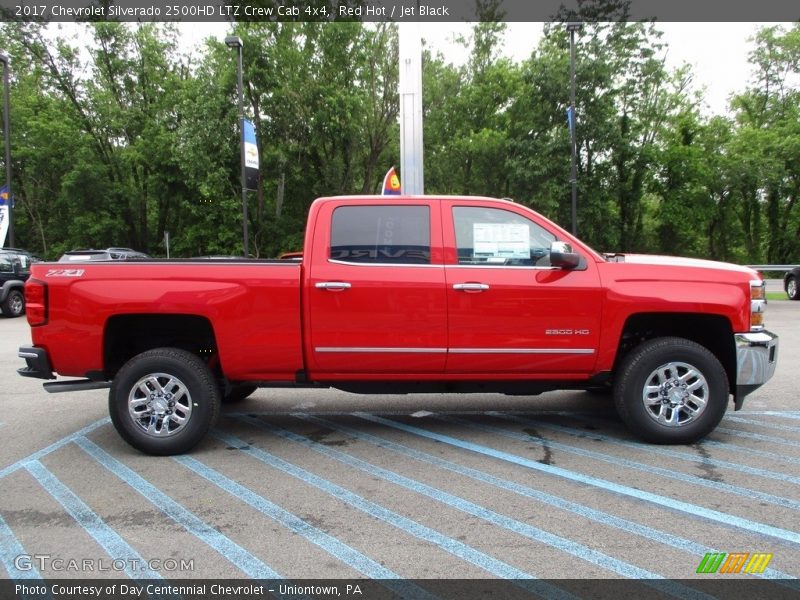 Red Hot / Jet Black 2017 Chevrolet Silverado 2500HD LTZ Crew Cab 4x4