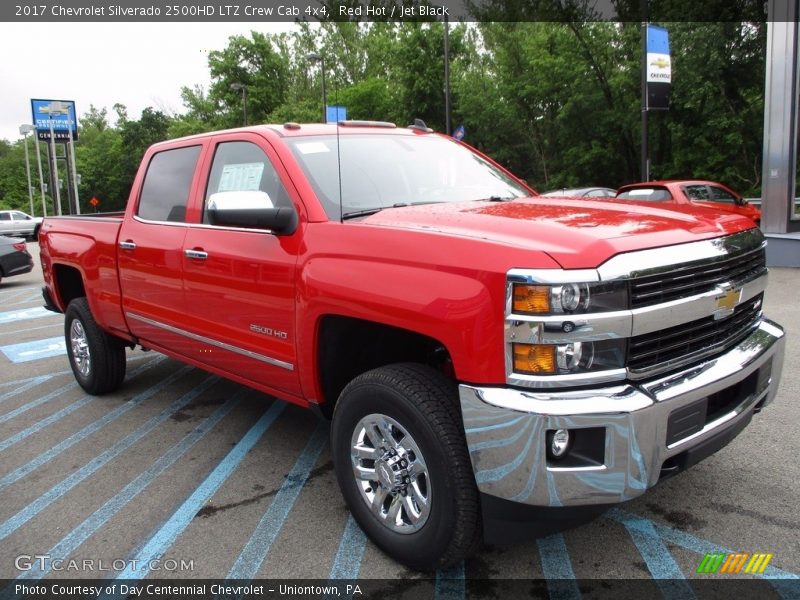 Red Hot / Jet Black 2017 Chevrolet Silverado 2500HD LTZ Crew Cab 4x4
