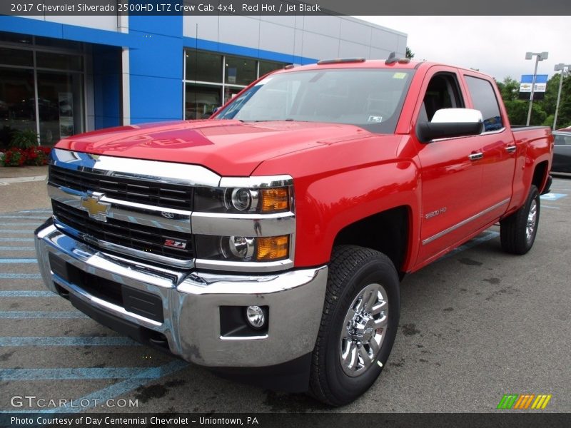 Red Hot / Jet Black 2017 Chevrolet Silverado 2500HD LTZ Crew Cab 4x4