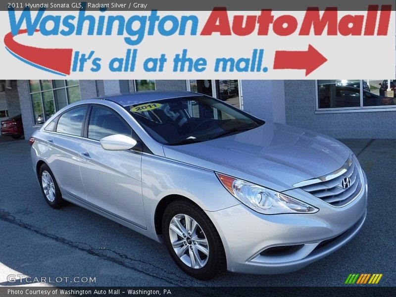 Radiant Silver / Gray 2011 Hyundai Sonata GLS