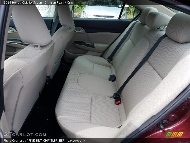 Crimson Pearl / Gray 2014 Honda Civic LX Sedan