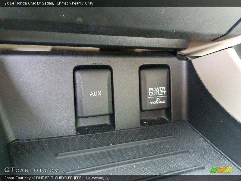 Crimson Pearl / Gray 2014 Honda Civic LX Sedan