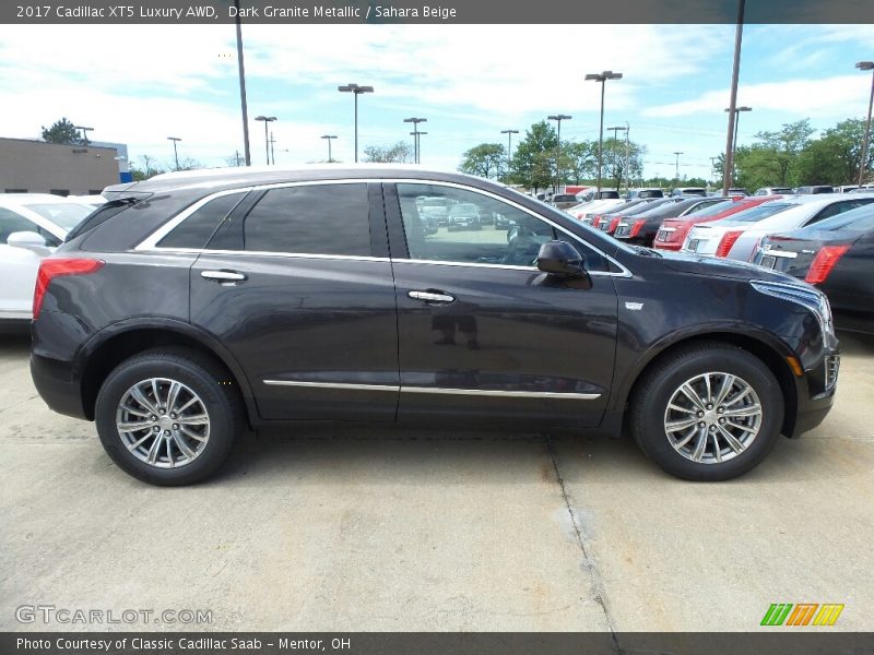 Dark Granite Metallic / Sahara Beige 2017 Cadillac XT5 Luxury AWD