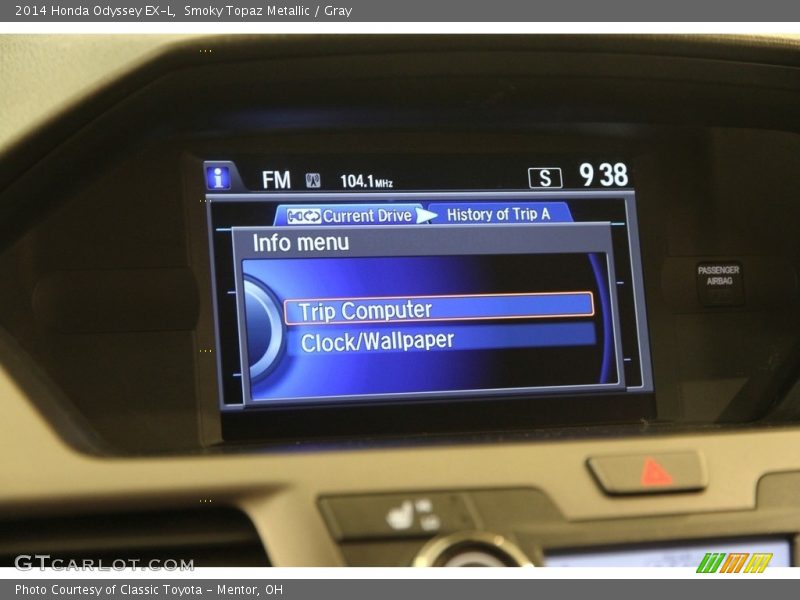 Smoky Topaz Metallic / Gray 2014 Honda Odyssey EX-L