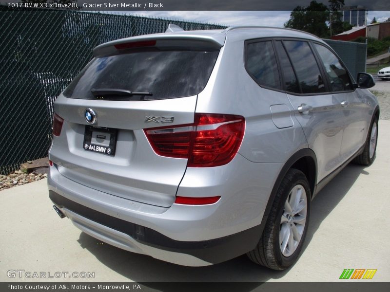 Glacier Silver Metallic / Black 2017 BMW X3 xDrive28i