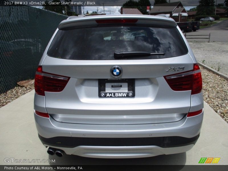 Glacier Silver Metallic / Black 2017 BMW X3 xDrive28i