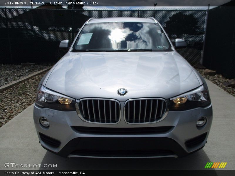 Glacier Silver Metallic / Black 2017 BMW X3 xDrive28i