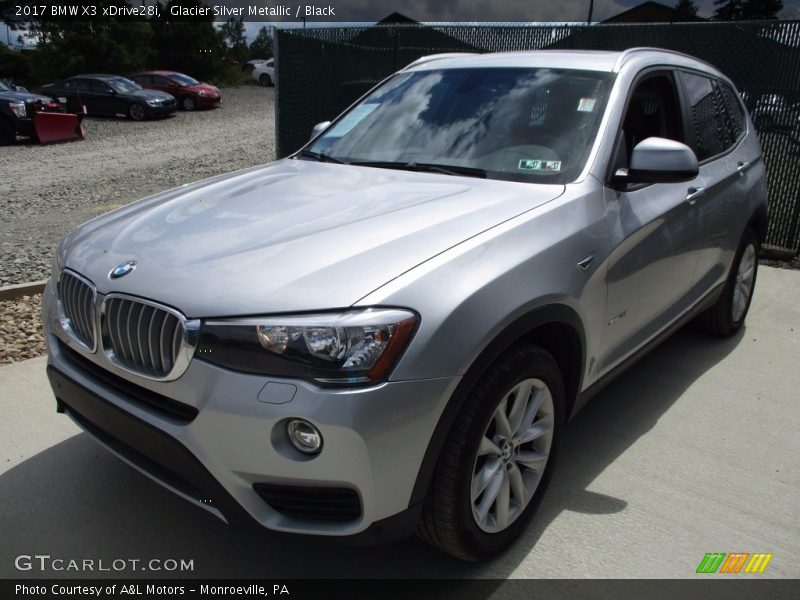Glacier Silver Metallic / Black 2017 BMW X3 xDrive28i