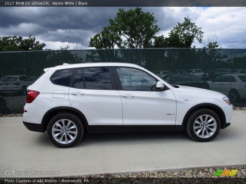 Alpine White / Black 2017 BMW X3 xDrive28i