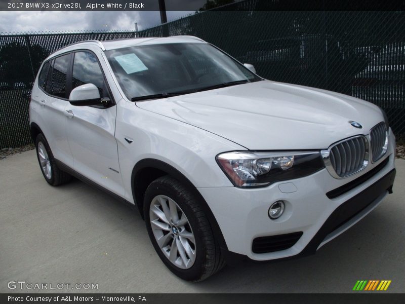 Alpine White / Black 2017 BMW X3 xDrive28i