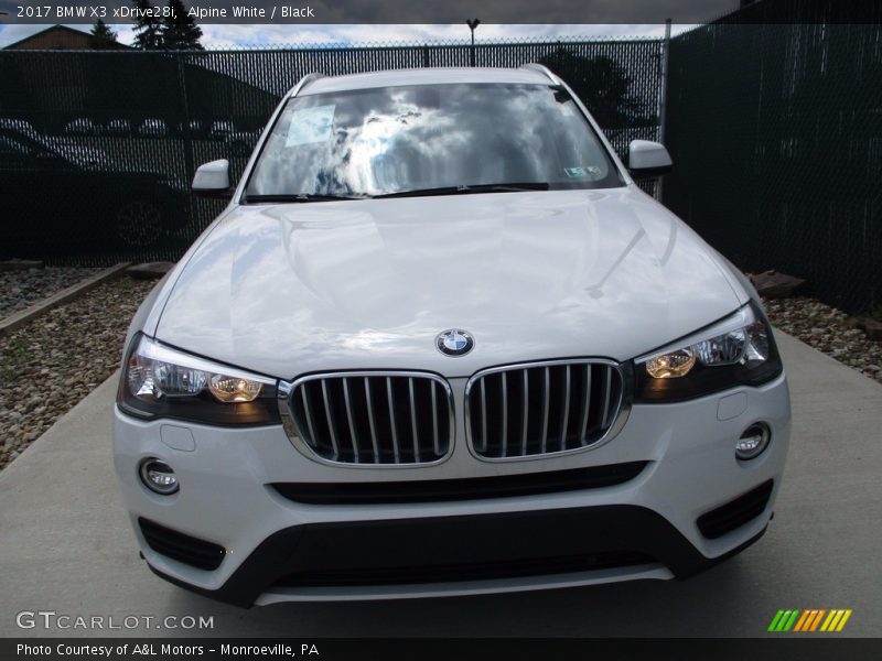 Alpine White / Black 2017 BMW X3 xDrive28i