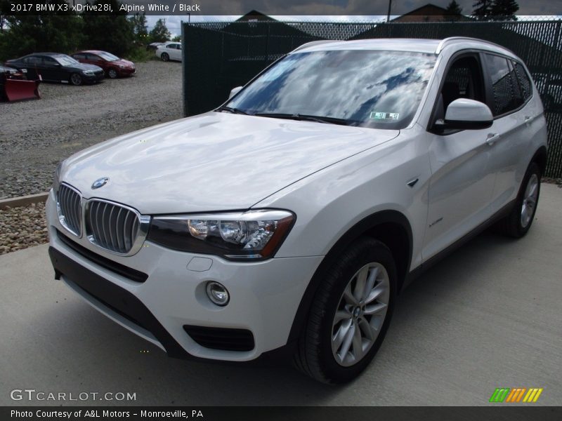 Alpine White / Black 2017 BMW X3 xDrive28i
