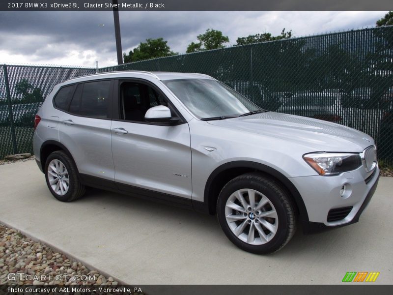 Glacier Silver Metallic / Black 2017 BMW X3 xDrive28i