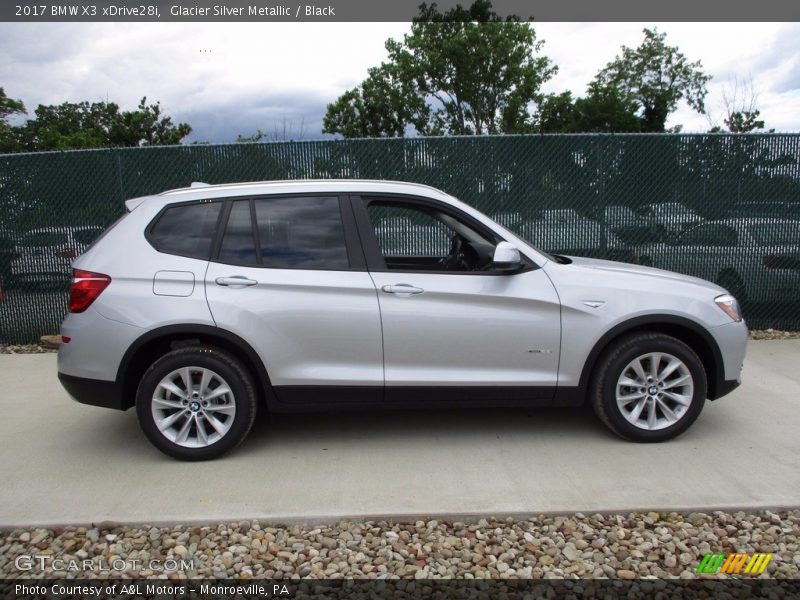 Glacier Silver Metallic / Black 2017 BMW X3 xDrive28i