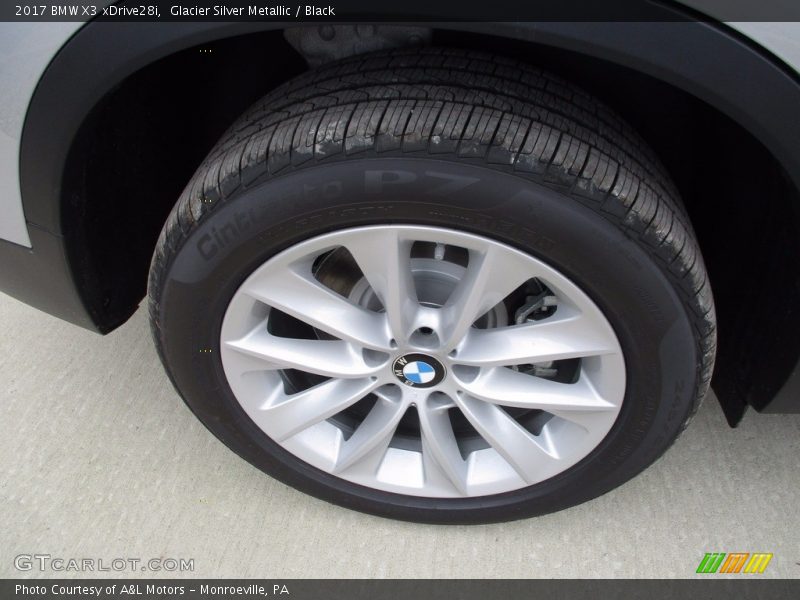 Glacier Silver Metallic / Black 2017 BMW X3 xDrive28i
