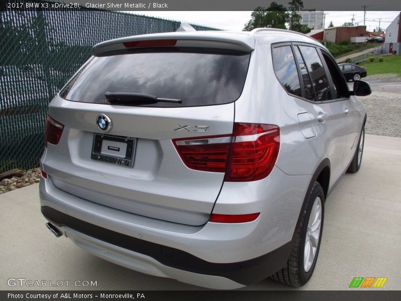 Glacier Silver Metallic / Black 2017 BMW X3 xDrive28i