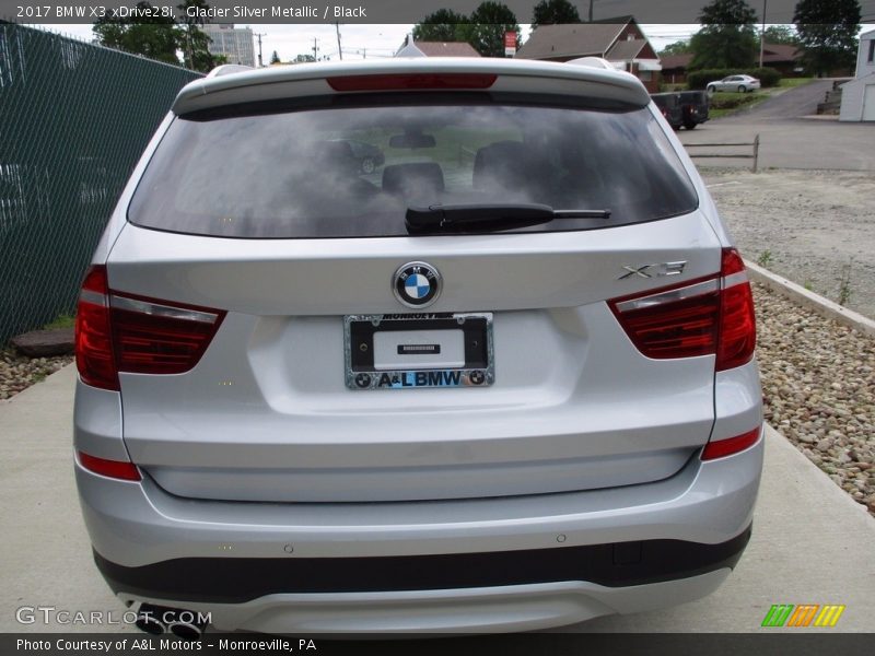 Glacier Silver Metallic / Black 2017 BMW X3 xDrive28i