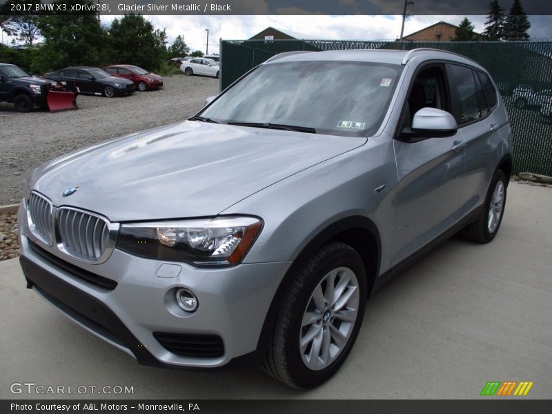 Glacier Silver Metallic / Black 2017 BMW X3 xDrive28i