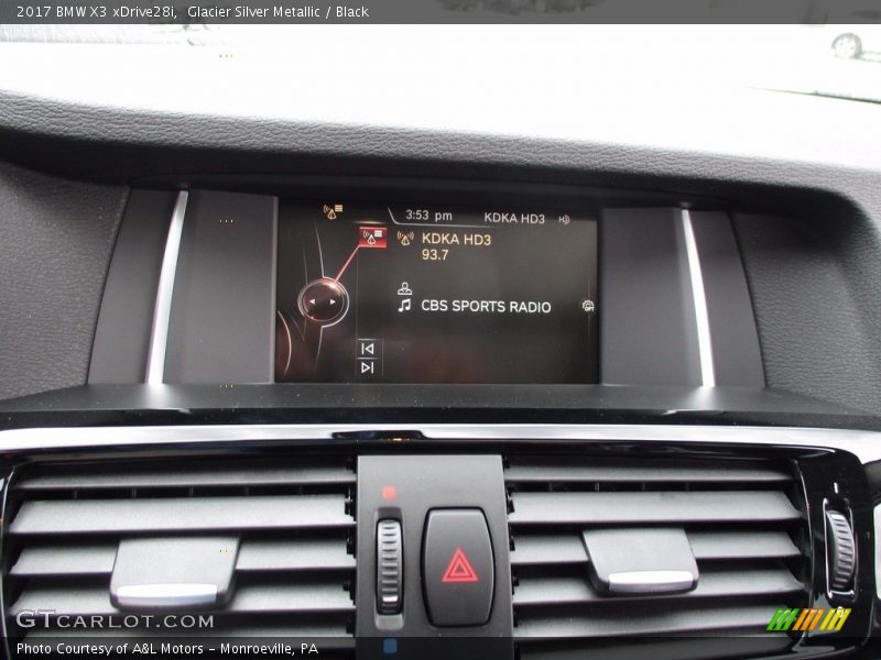 Glacier Silver Metallic / Black 2017 BMW X3 xDrive28i