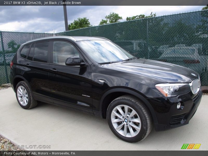 Jet Black / Saddle Brown 2017 BMW X3 xDrive28i