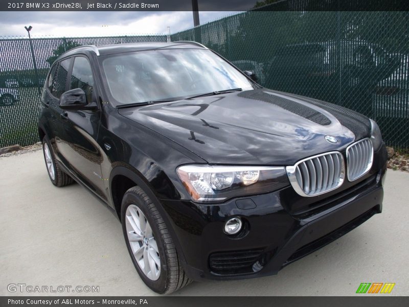 Jet Black / Saddle Brown 2017 BMW X3 xDrive28i