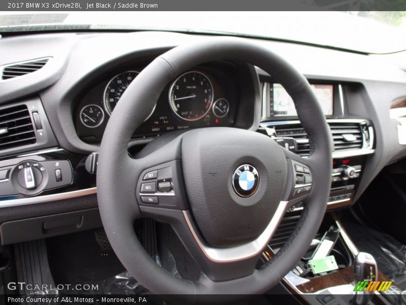Jet Black / Saddle Brown 2017 BMW X3 xDrive28i