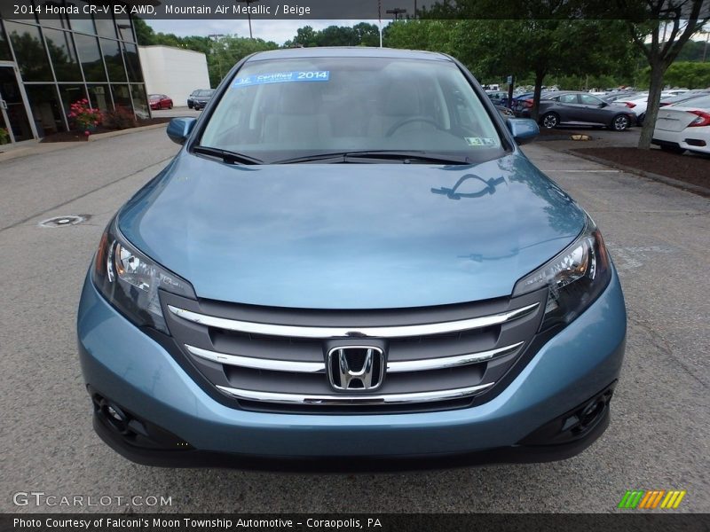 Mountain Air Metallic / Beige 2014 Honda CR-V EX AWD