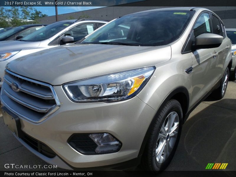White Gold / Charcoal Black 2017 Ford Escape SE