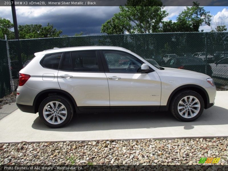 Mineral Silver Metallic / Black 2017 BMW X3 xDrive28i