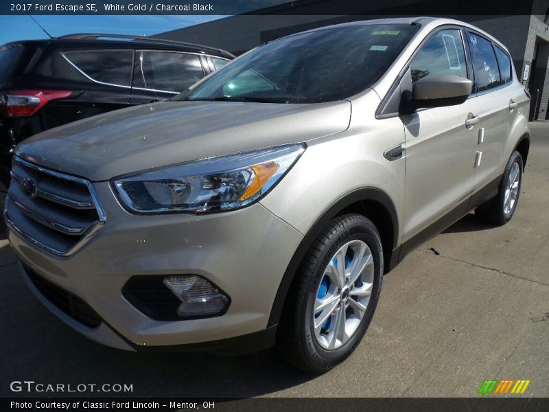 White Gold / Charcoal Black 2017 Ford Escape SE