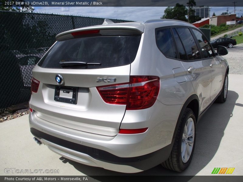 Mineral Silver Metallic / Black 2017 BMW X3 xDrive28i