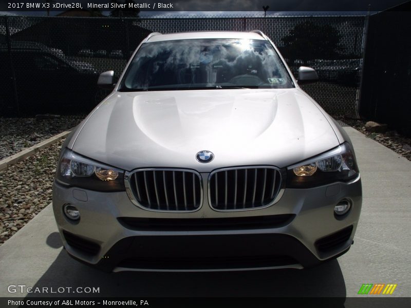 Mineral Silver Metallic / Black 2017 BMW X3 xDrive28i