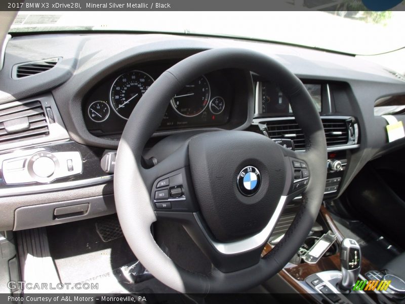 Mineral Silver Metallic / Black 2017 BMW X3 xDrive28i