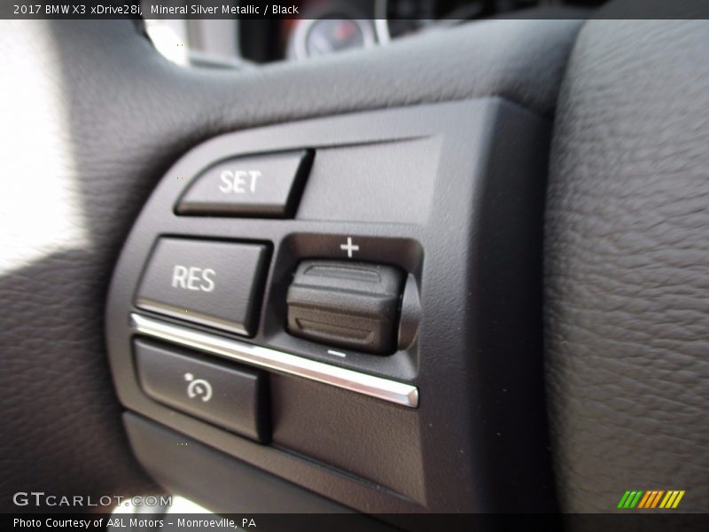 Mineral Silver Metallic / Black 2017 BMW X3 xDrive28i