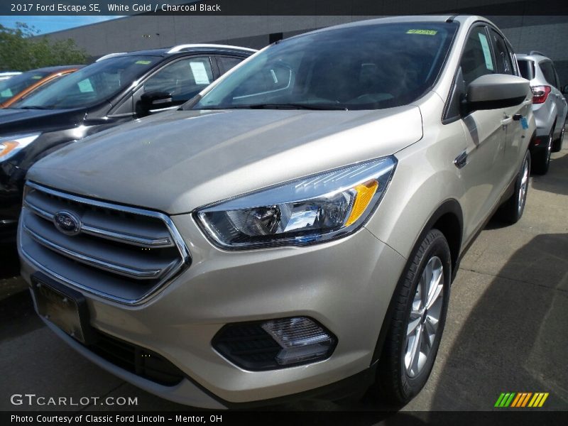 White Gold / Charcoal Black 2017 Ford Escape SE