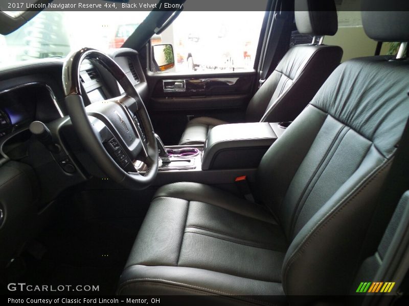 Front Seat of 2017 Navigator Reserve 4x4