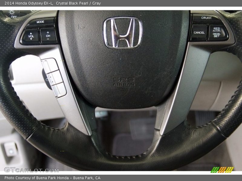 Crystal Black Pearl / Gray 2014 Honda Odyssey EX-L