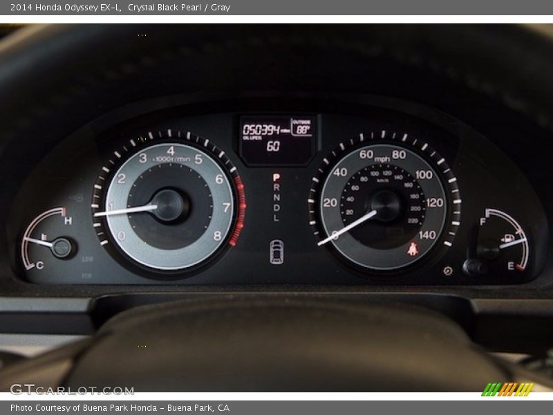 Crystal Black Pearl / Gray 2014 Honda Odyssey EX-L