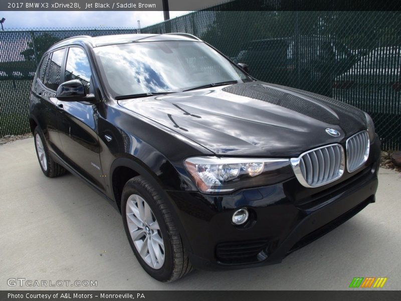 Jet Black / Saddle Brown 2017 BMW X3 xDrive28i