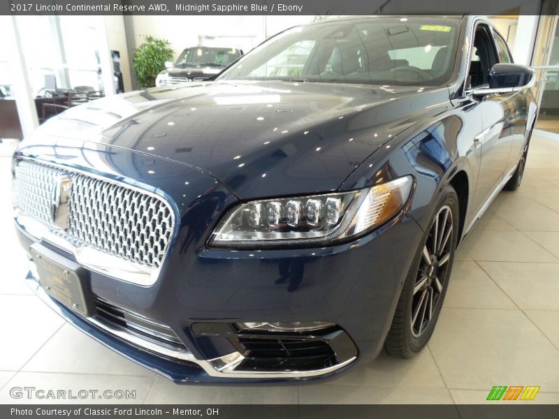 Midnight Sapphire Blue / Ebony 2017 Lincoln Continental Reserve AWD