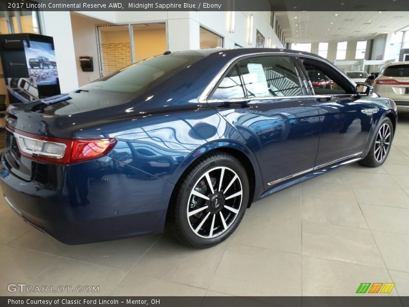 Midnight Sapphire Blue / Ebony 2017 Lincoln Continental Reserve AWD