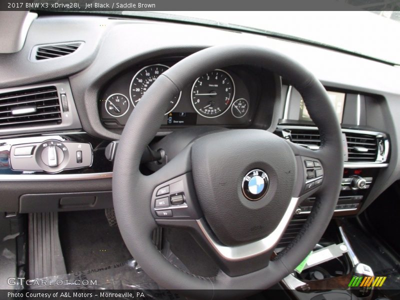 Jet Black / Saddle Brown 2017 BMW X3 xDrive28i
