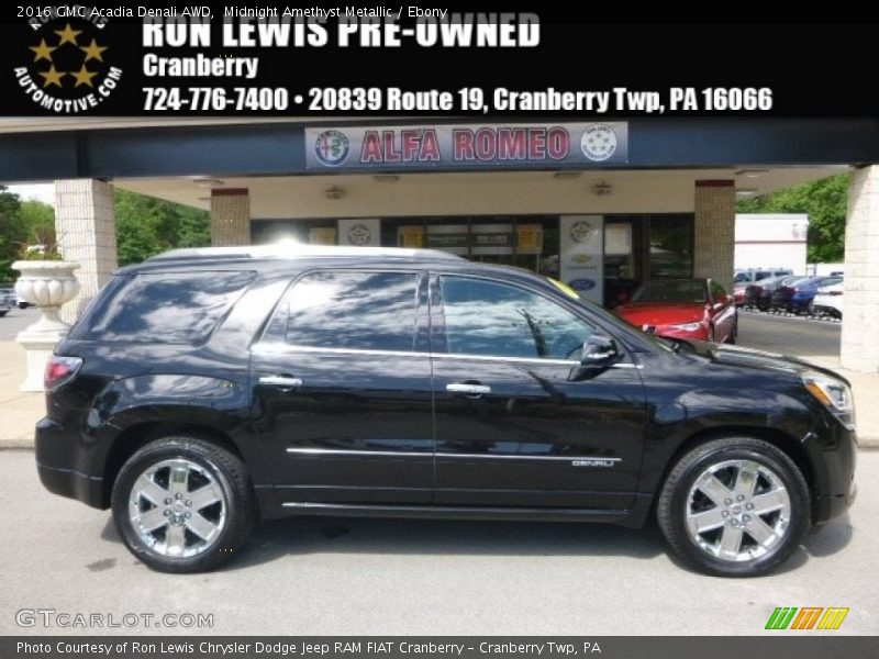 Midnight Amethyst Metallic / Ebony 2016 GMC Acadia Denali AWD