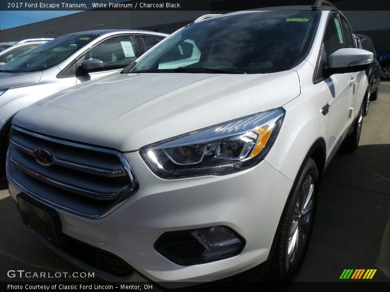 White Platinum / Charcoal Black 2017 Ford Escape Titanium