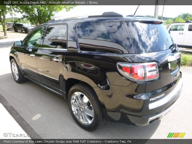 Midnight Amethyst Metallic / Ebony 2016 GMC Acadia Denali AWD