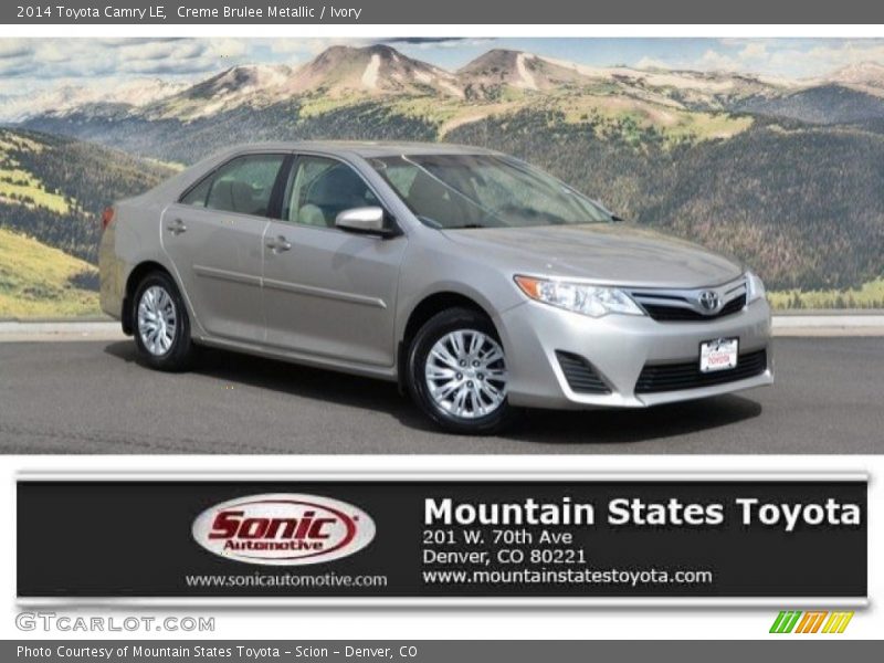 Creme Brulee Metallic / Ivory 2014 Toyota Camry LE
