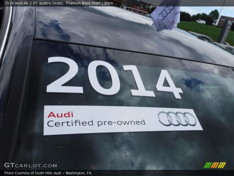Phantom Black Pearl / Black 2014 Audi A6 2.0T quattro Sedan